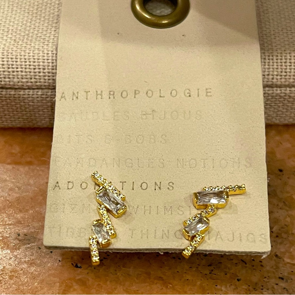 Anthropologie Ice Crystal Ear Crawlers 🤍🤍🤍